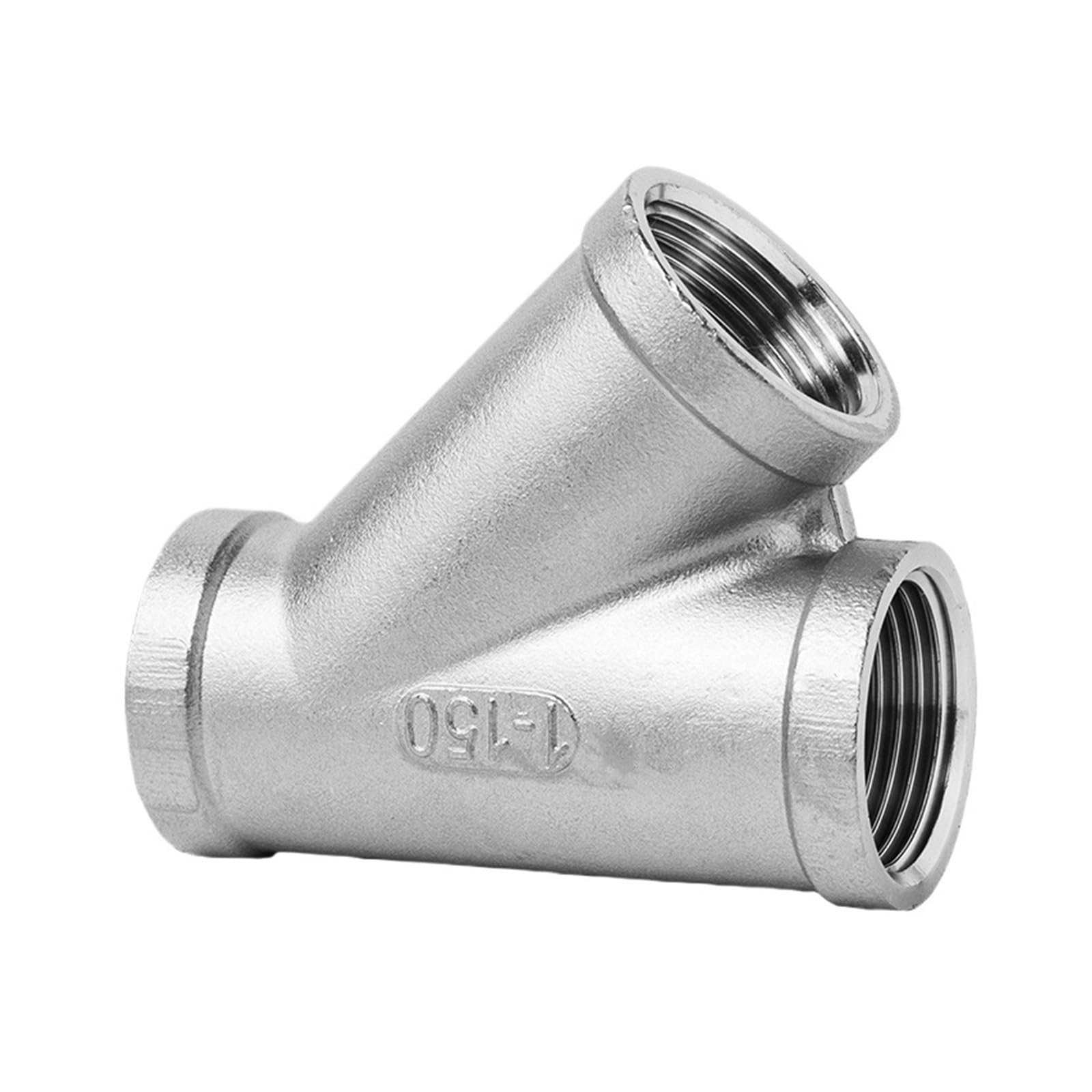 Conector De Tubería En T De 45 Grados, Rosca Hembra BSP De Acero Inoxidable 304, 1/4", 3/8", 1/2", 3/4", 1", 1-1/4", 1-1/2", 2"(2")