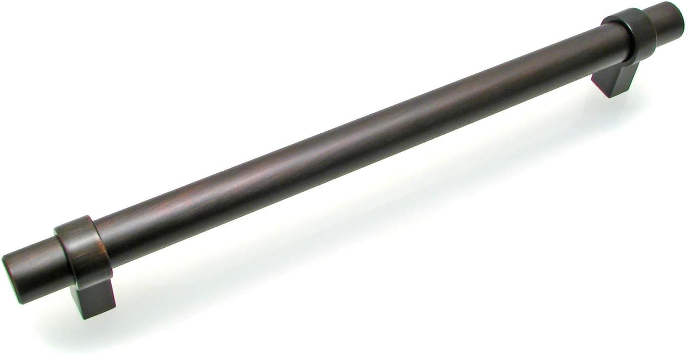Richelieu Hardware BP5016192BORB Greenwich Collection 7 9/16 in (192 mm) Center Brushed Oil-Rubbed Bronze Contemporary Cabinet Pull (Pack of 2)
