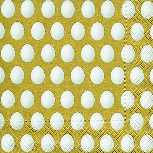 Paper + Design Servilletas de Pascua  diseño Huevos con bajo Dorado