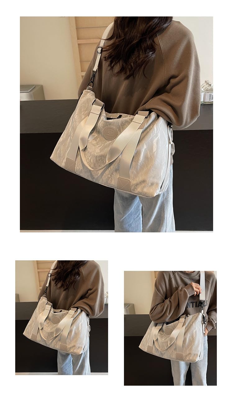 Sporttasche Für Damen Herren, Reisetasche Mit Nassfach, Weekender Tasche Handgepäck Trainingstasche Fitnesstasche, Gym Bag Reisetasche Wasserdicht Schwimmtasche (Khaki)