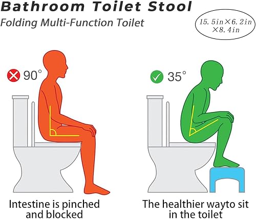 Tabouret de toilette pour salle de bain, toilette accroupie, plateau de siège multifonction amovible, marchepied portable pour salle de bain à domicile, portable, tabouret de toilette accroupie - 4