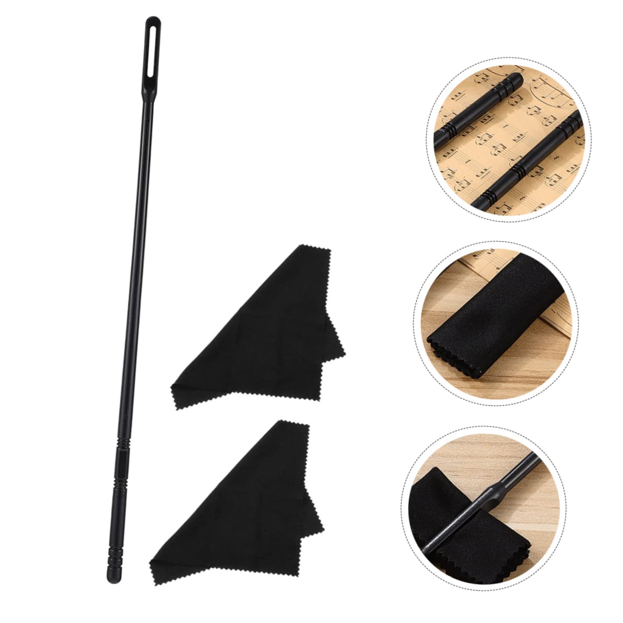 VICASKY Flute Cleaning Supplies Flute Cleaning Cloth Set Flute Cleaning Rod Recorder Cleaning Tools