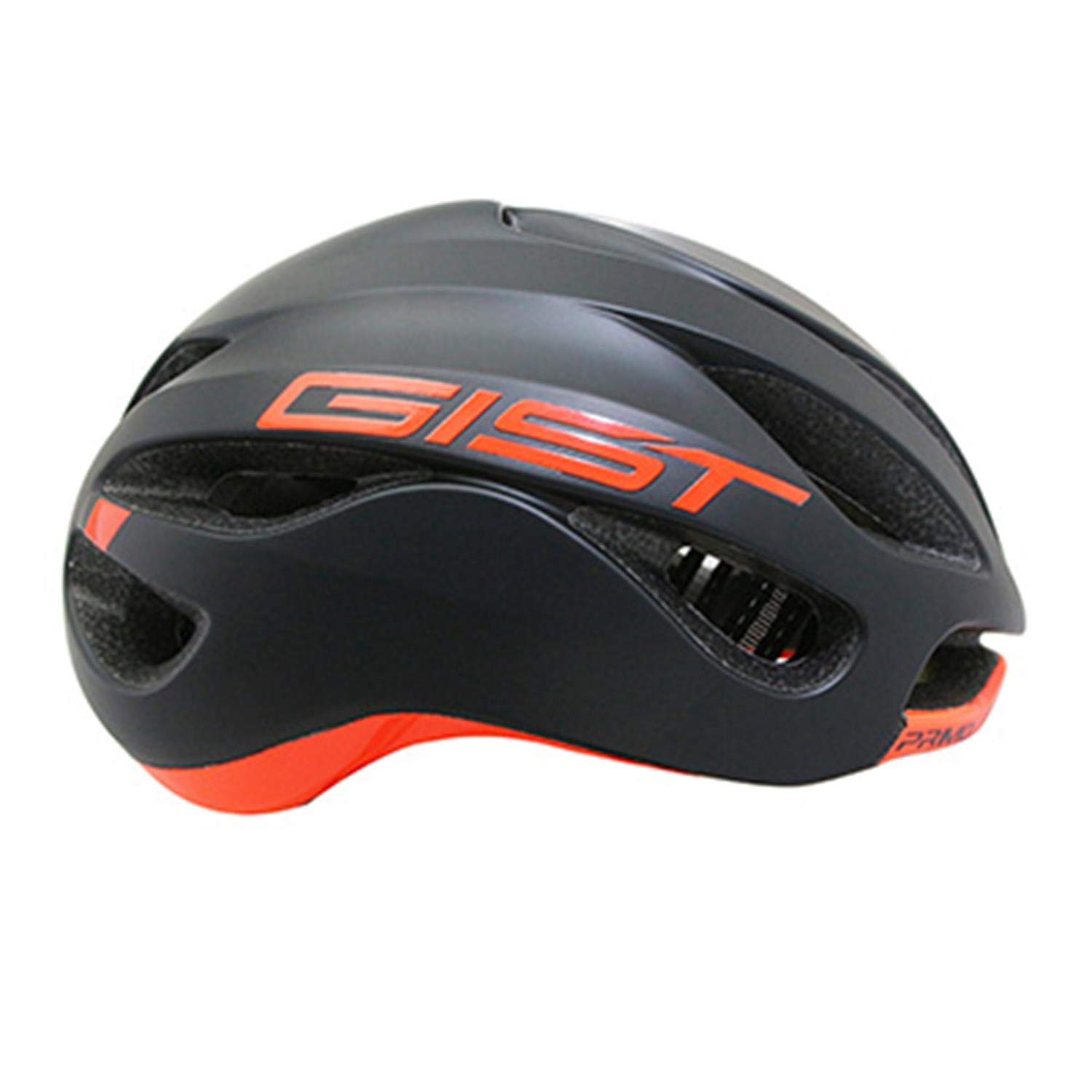 GIST Pierwszy, Kask Unisex Dorosły, Czarno-Pomarańczowy Fluo, S-M