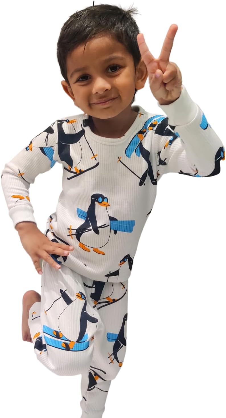 YouGotPlanBYouGotPlanB Unisex Kids Winter Wear Thermal Full Sleeve Tshirt & Pant Combo Set| Slim Fit | Super Combed Cotton Rich | Comfortable & Stretchy | Warm & Fresh