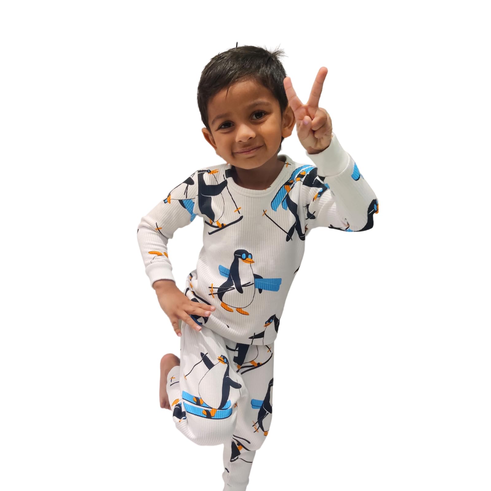 YouGotPlanBYouGotPlanB Unisex Kids Winter Wear Thermal Full Sleeve Tshirt & Pant Combo Set| Slim Fit | Super Combed Cotton Rich | Comfortable & Stretchy | Warm & Fresh