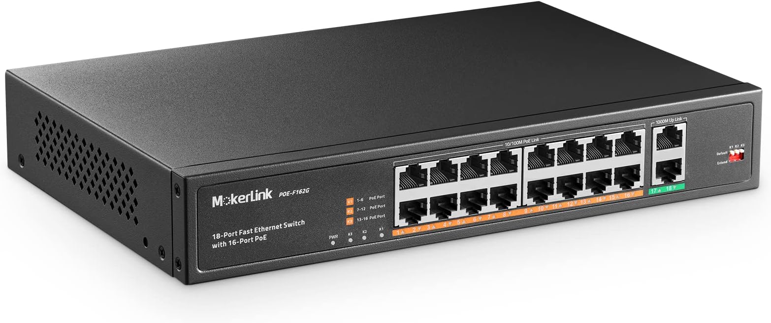 18-Port 10/100Mbps Unmanaged PoE Switch
