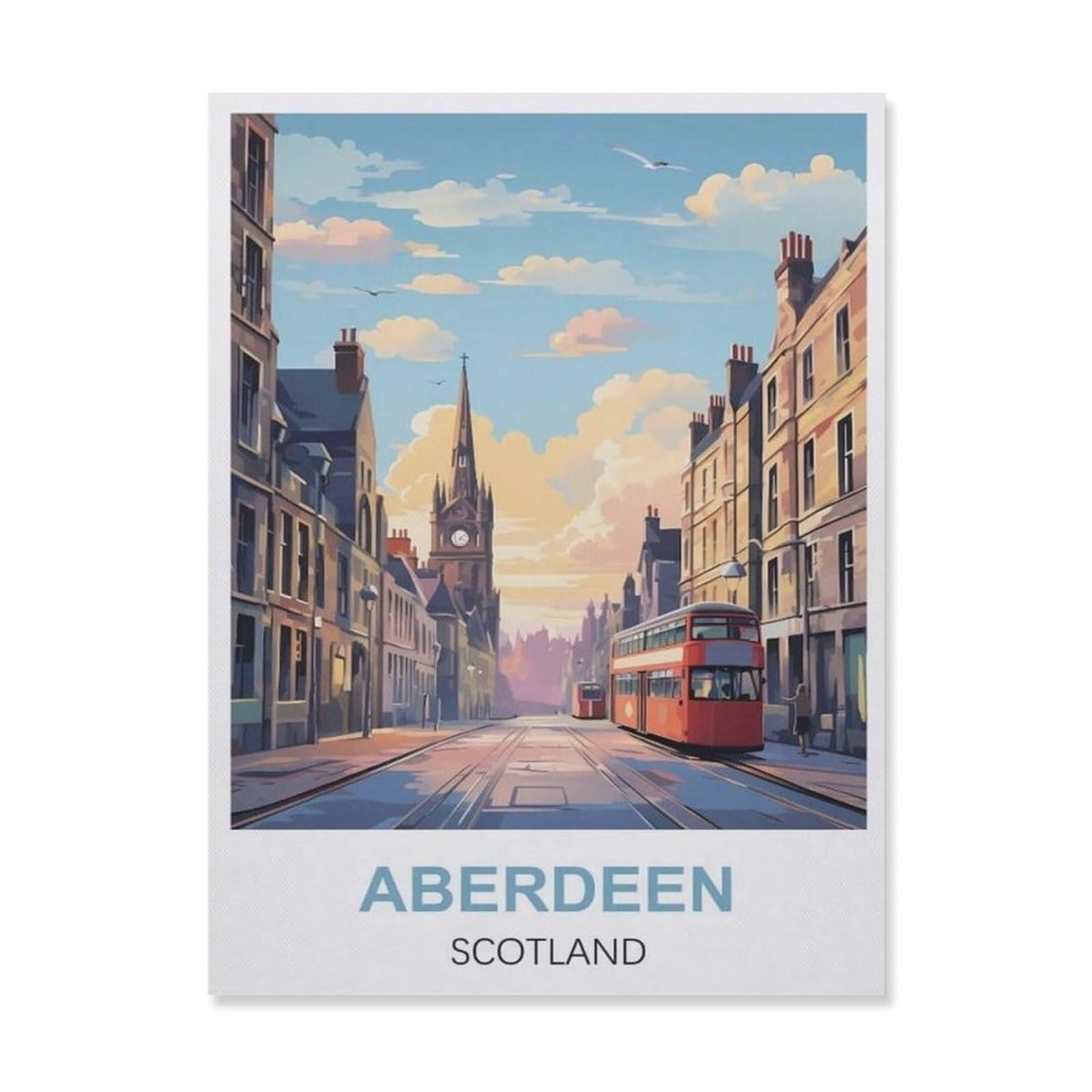 Vintage Metal Tin Sign，Aberdeen Scotland(30x40cm）