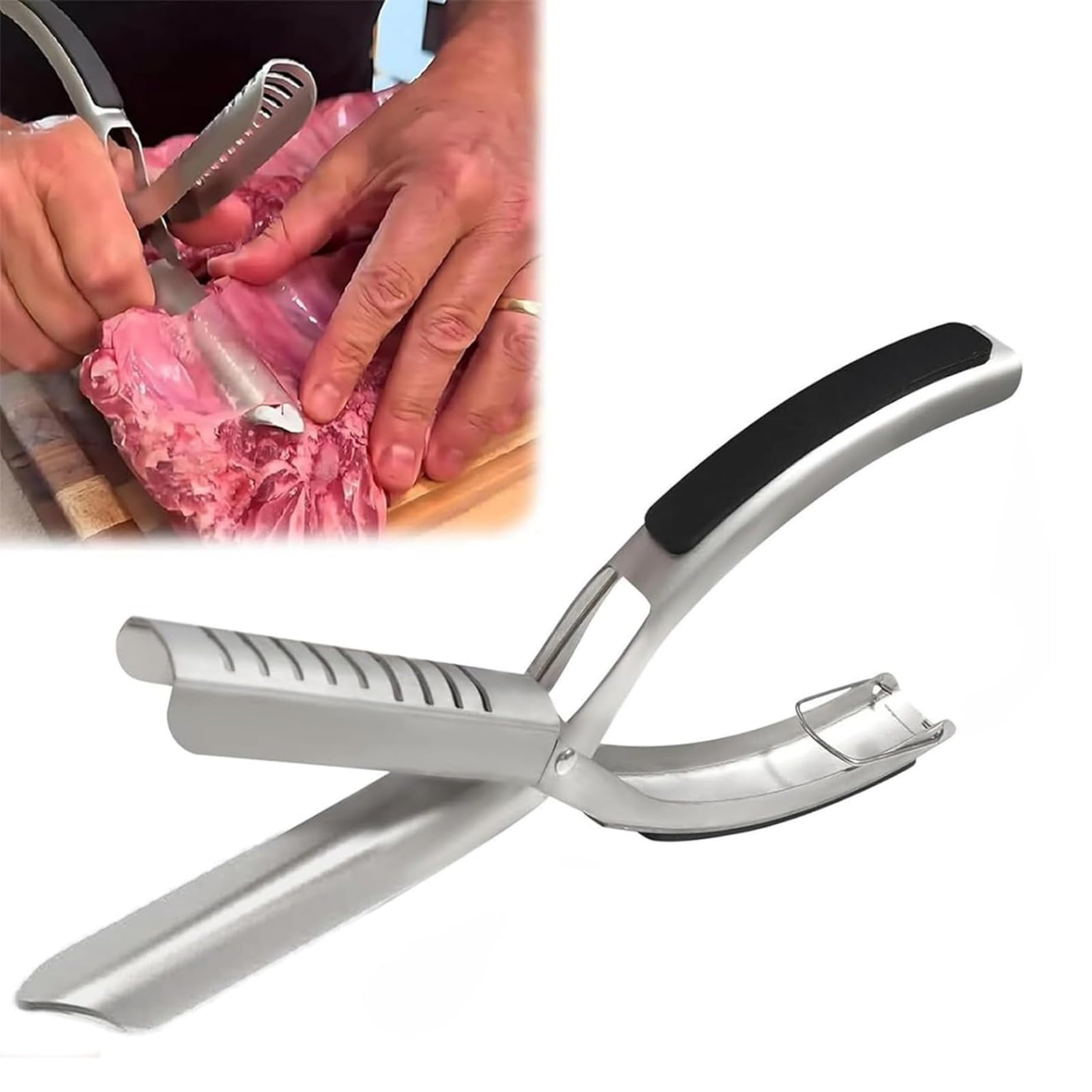 Professional Grade Rib Membrane Remover Tool – Ergonomic BBQ Rib Skinner & Prep Tool for Pork, Beef, and Poultry – Stainless Steel Design for Easy, Slippery Membrane Removal (1 Pack)