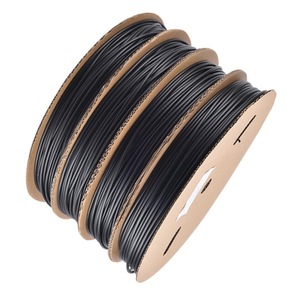 Rotolo di tubo termorestringente 2:1, 200 m, nero, guaina di protezione per cavi e giunti di saldatura, isolamento elettrico da 1,5 a 4 mm