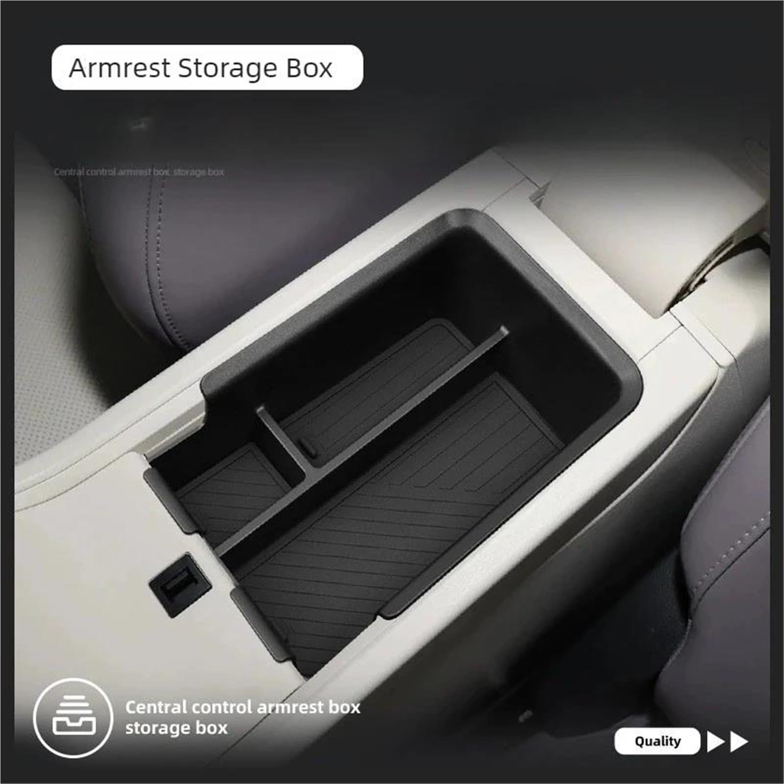 Für MG 4 MG4 EV Urban 2026 Auto Aufbewahrungsbox Armlehne Mittelkonsole Organizer Fach Verstauen Aufräumen Mittelkonsole Aufbewahrungsbox(Console Lower Tray)