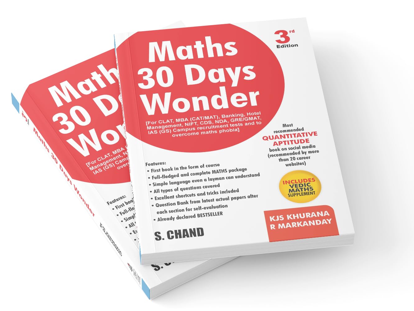 Maths 30 Days Wonder (3e) Book 2026-2027 Best for SSC, CLAT Exam, MBA/CAT/MAT, CDS/NDA, GRE, GMAT, Management, Banking Competitive Exams | Quantitative Aptitude | Vedic Math | Mathematics Short Tricks 1
