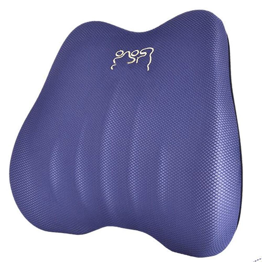 Soulager le mal de dos en voiture : coussin lombaire ergonomique violet
