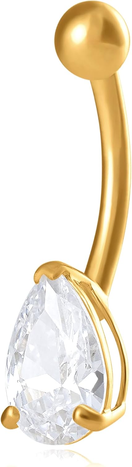 Amazon Essentials 10k Gold Belly Button Ring