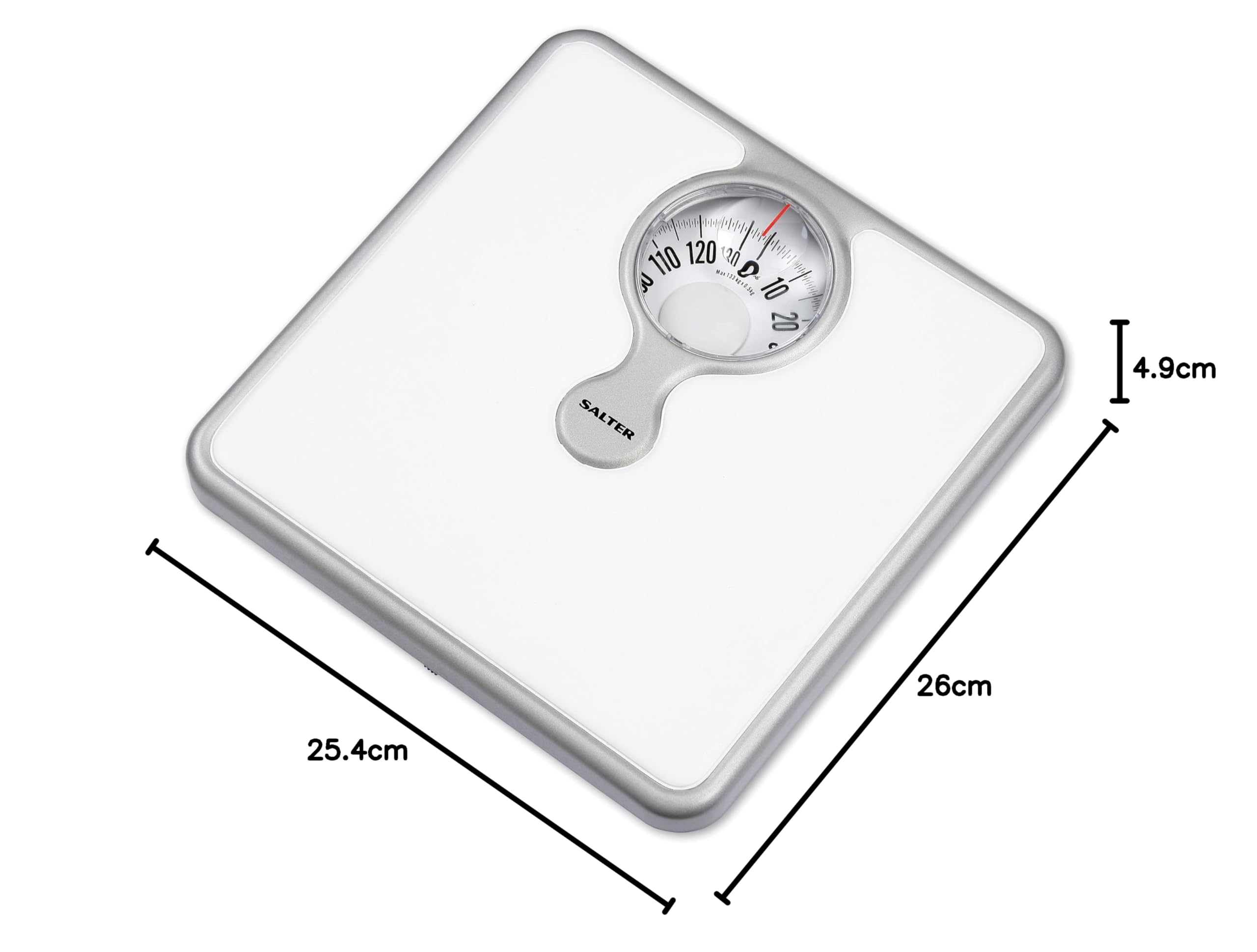 Salter 484 WHKR Mechaniczna waga łazienkowa 133 kg biała