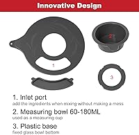 Vista 3 de KitchenAid K5GB - Cubierta para cuenco de vidrio para batidora de 5 cuartos de galón con cabezal inclinable, protector contra salpicaduras