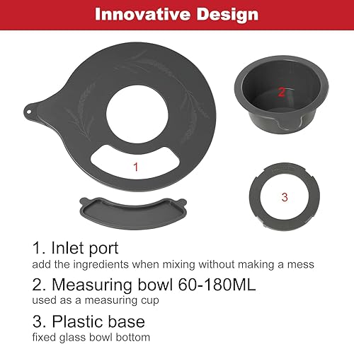 Miniatura 3 de KitchenAid K5GB - Cubierta para cuenco de vidrio para batidora de 5 cuartos de galón con cabezal inclinable, protector contra salpicaduras con