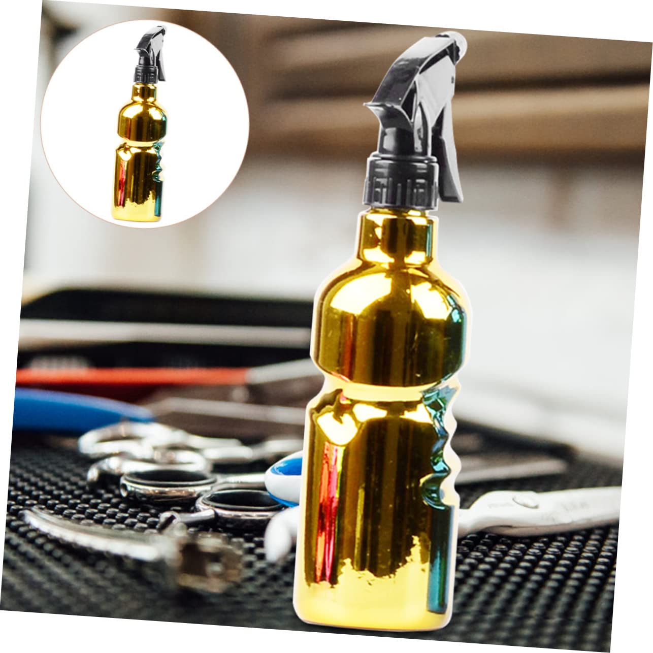 minkissy 5pezzi Spray Bottle Professionale Per Parrucchieri Nebulizzatore Retro Inossidabile Per Saloni Di Bellezza e Uso Domestico Design Ergonomico e Resistente