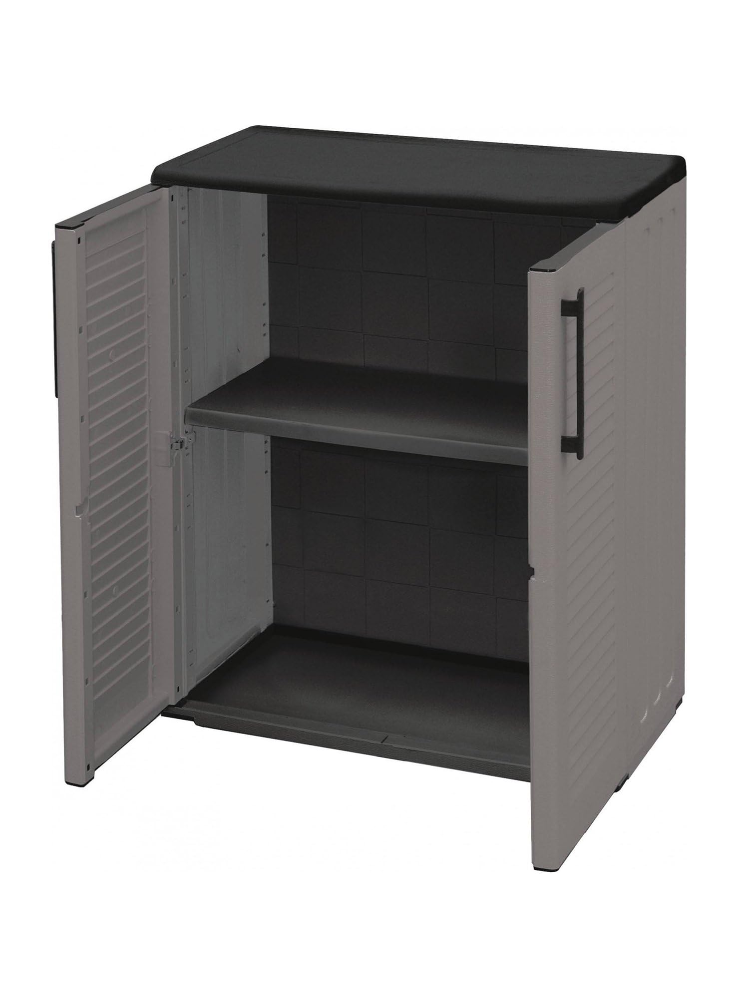 Armadio da esterno Mol Dmora 68x37h84 cm Grigio e Nero