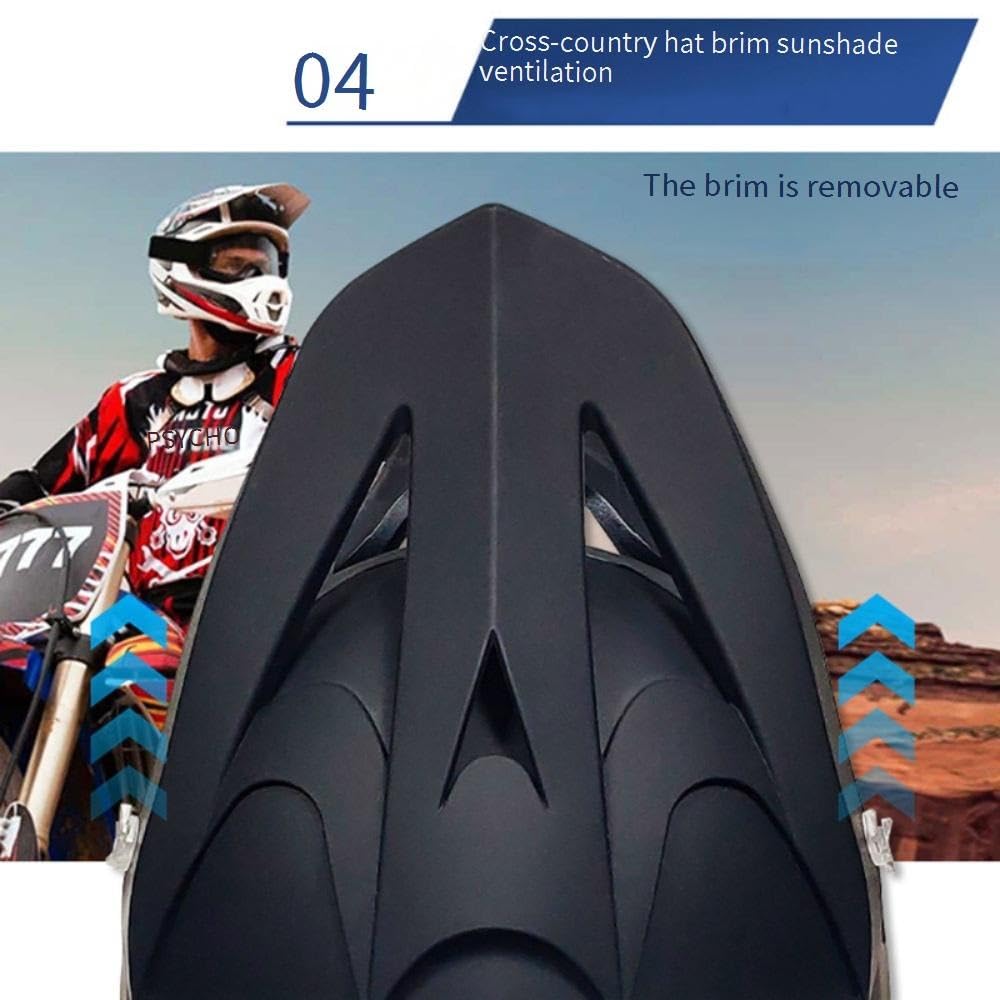 Jeunesse Enfant Hors Route Moto Casque, avec Gants Lunettes Masque, MTB VTT BMX Une Descente Quad Moto Cross Accident Casque Unisexe, Approuvé par Le Dot