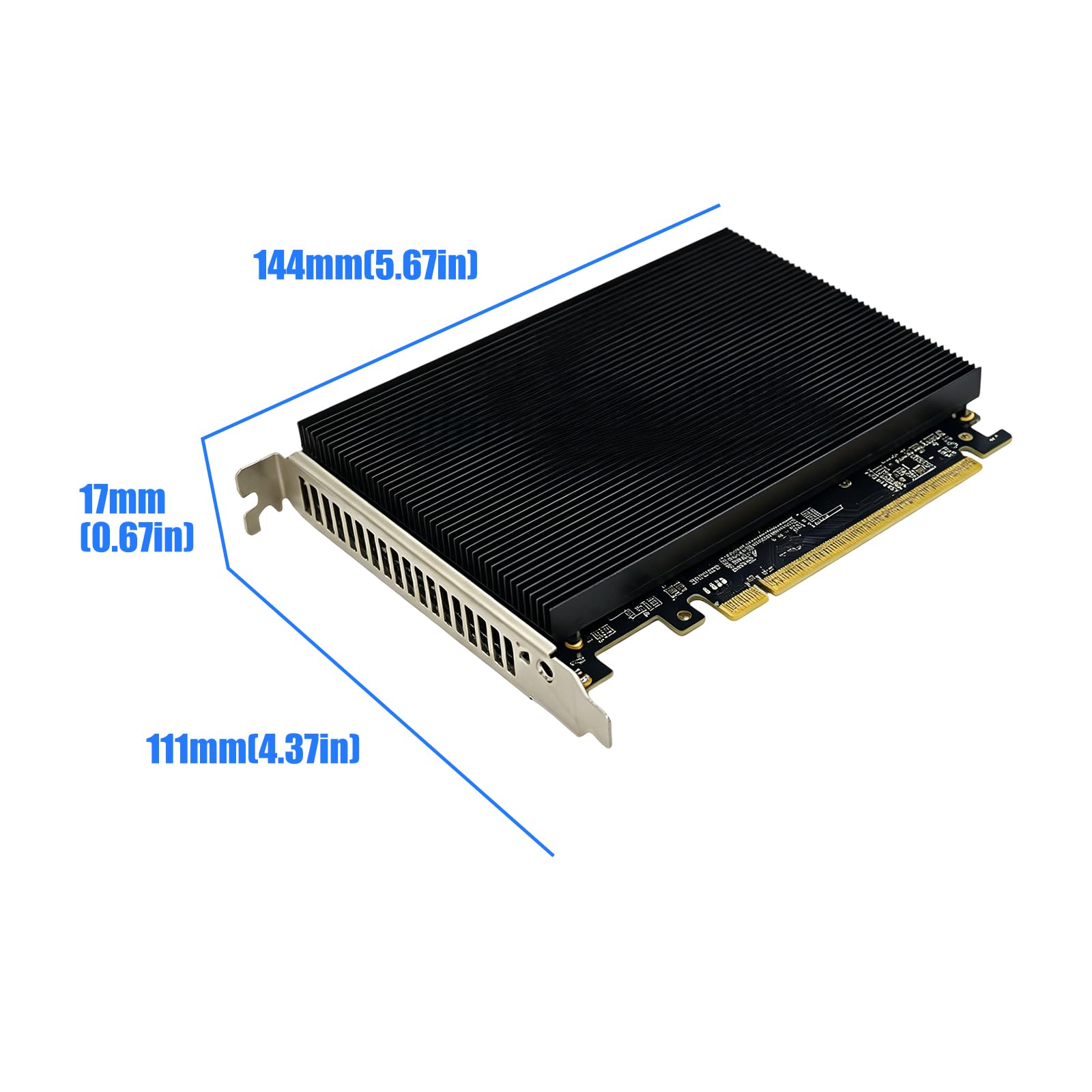 Convertitori Rapidi PCIe4.0 X16 a 4 SSD NVMe con Altezza completa per il gioco, Scheda di espansione SSD NVMe