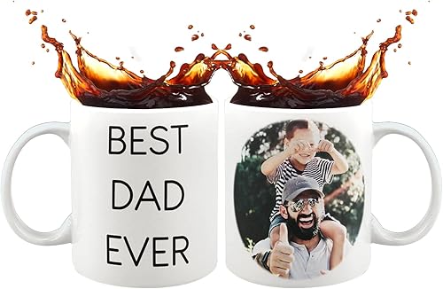 Taza de café personalizada con foto, texto, imagen, nombre, regalos personalizados para el día del padre, padres, regalos de Navidad, taza de café