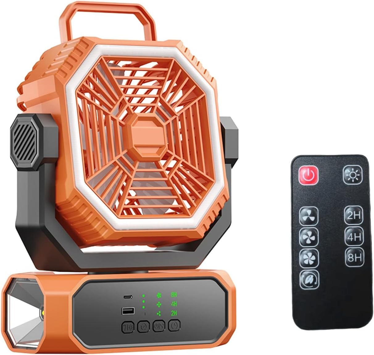 Tent Misting Fan 20000mAh 10000mAh Rechargeable With LED Lanternn And Automatic Oscillation For Outdoor Use