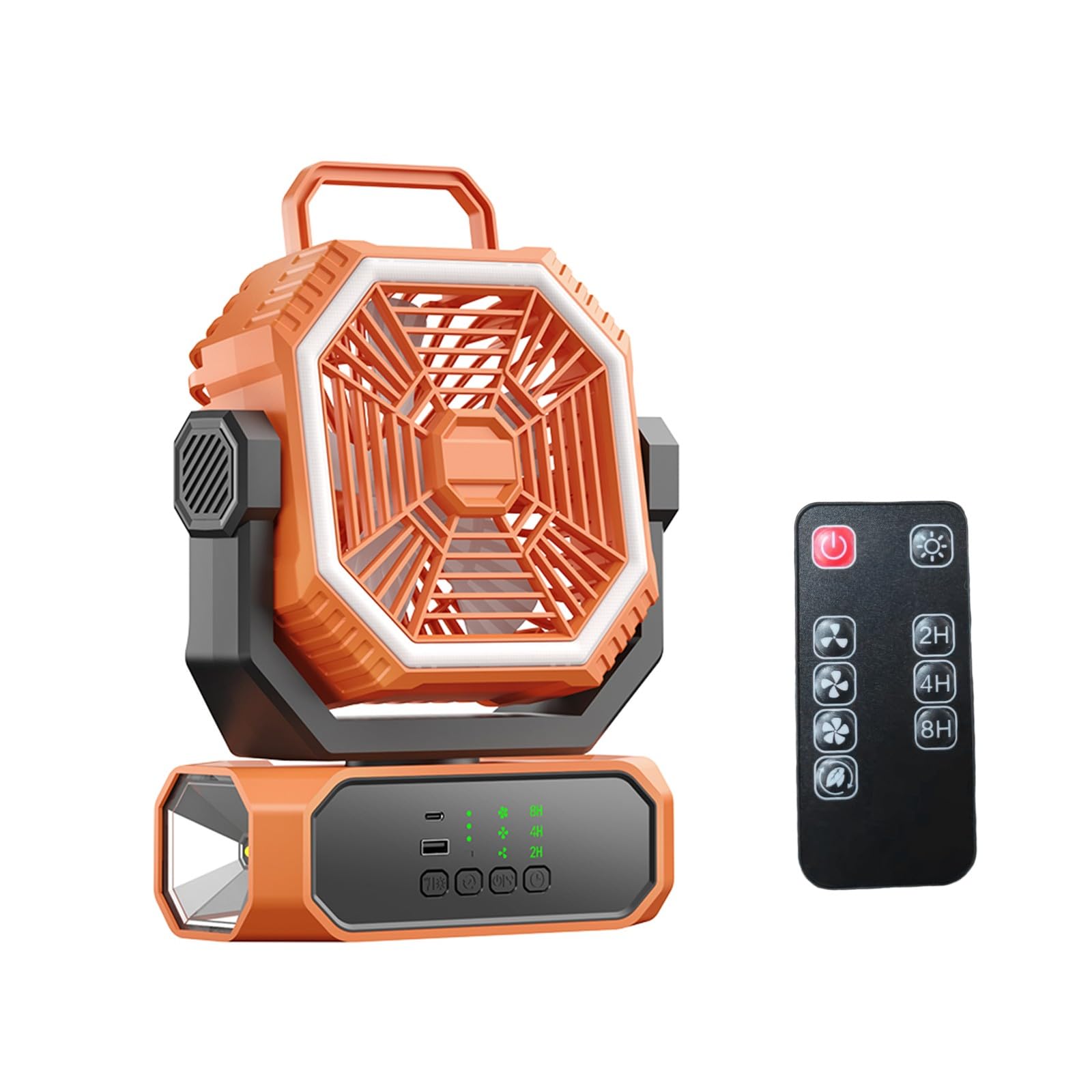 Ventilatore portatile da campeggio 20000 mAh 10000 mAh ricaricabile a batteria con luce LED e telecomandi LED Lanternn Fan