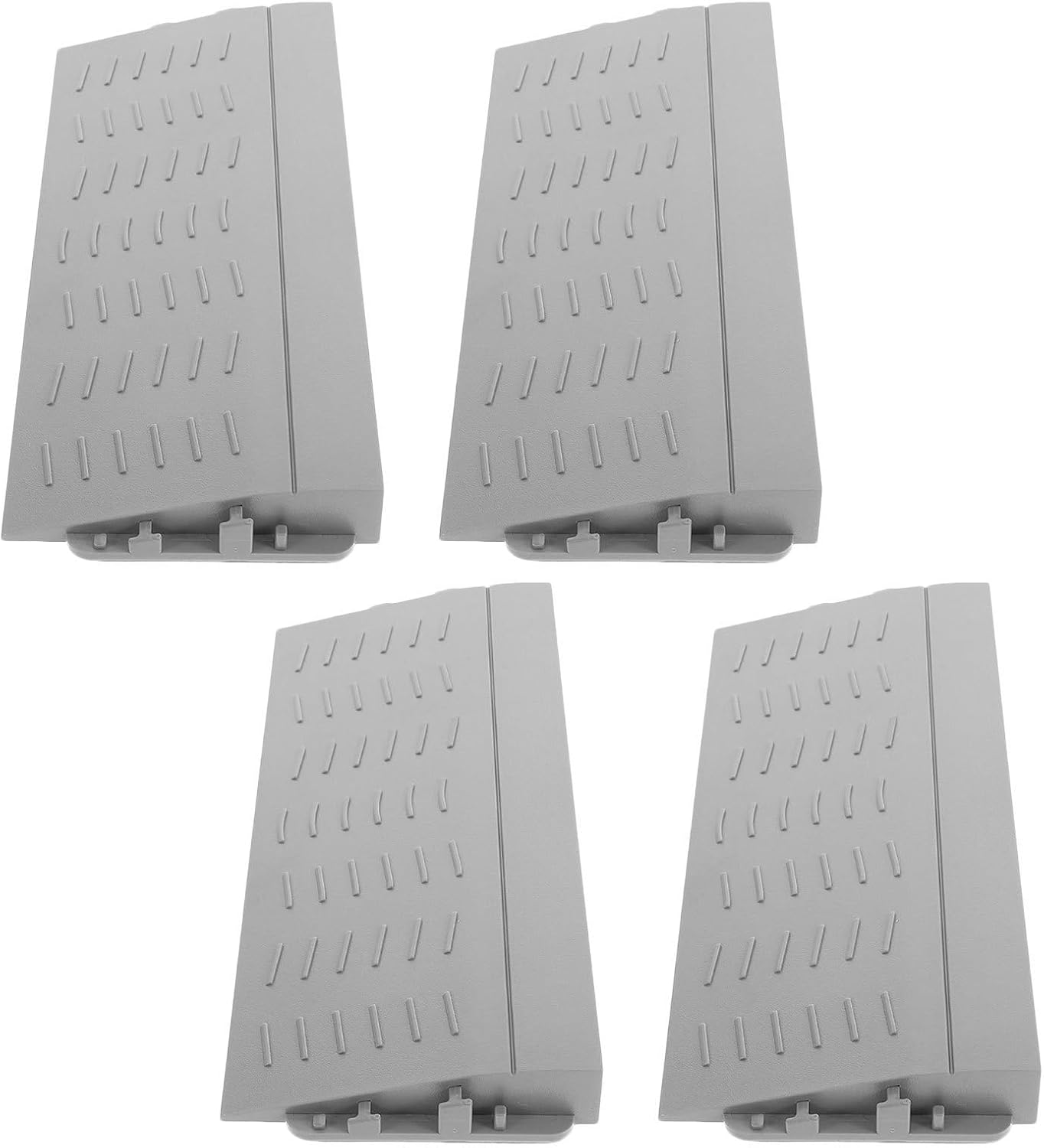 4pcs Lightweight Abs Door Threshold Ramp for Robot Vacuum Cleaner and Wheelchair Anti-Slip Plastic Ramp for Driveway Edges and Home Entrances