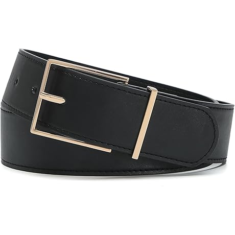 Square Buckle Women Wide Waist Belt