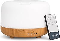 SPLITSKY 300ml Essential Oil Diffuser with Remote, Ultrasonic Cool Mist Humidifier, 7 Colors LED, Timer, Quiet 8H for Home Yoga Bedroom