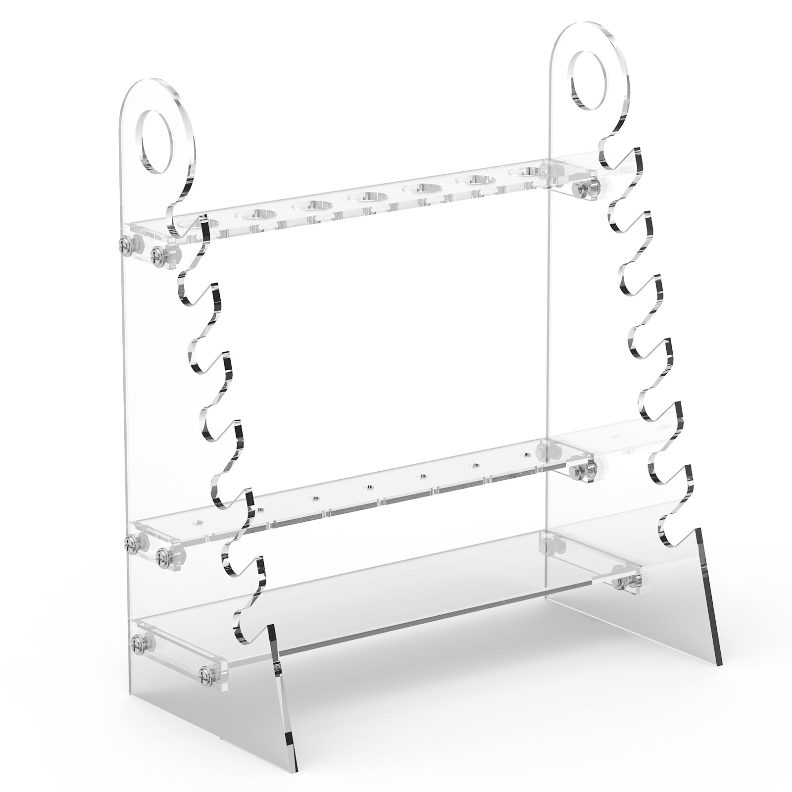 Stonylab Rack de Pipetas Laboratorio, Soporte Desmontable Plexiglás para Pipetas con Agujero de 1,5 cm