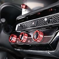 Vista 5 de Cubiertas de perilla de volumen de aire acondicionado de consola central para Honda Civic 2022/Honda CRV 2023, 4 piezas de aleación de aluminio A/C
