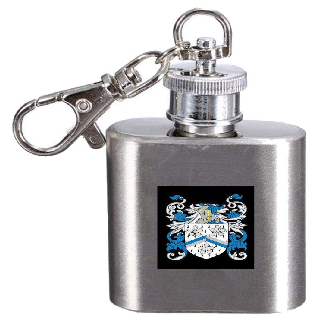 Flasque Nealon blason famille petite taille bouteille de poche gravée