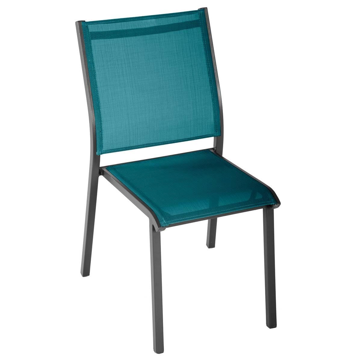 Chaise de jardin Essentia Hespéride en aluminium et texaline haut de gamme