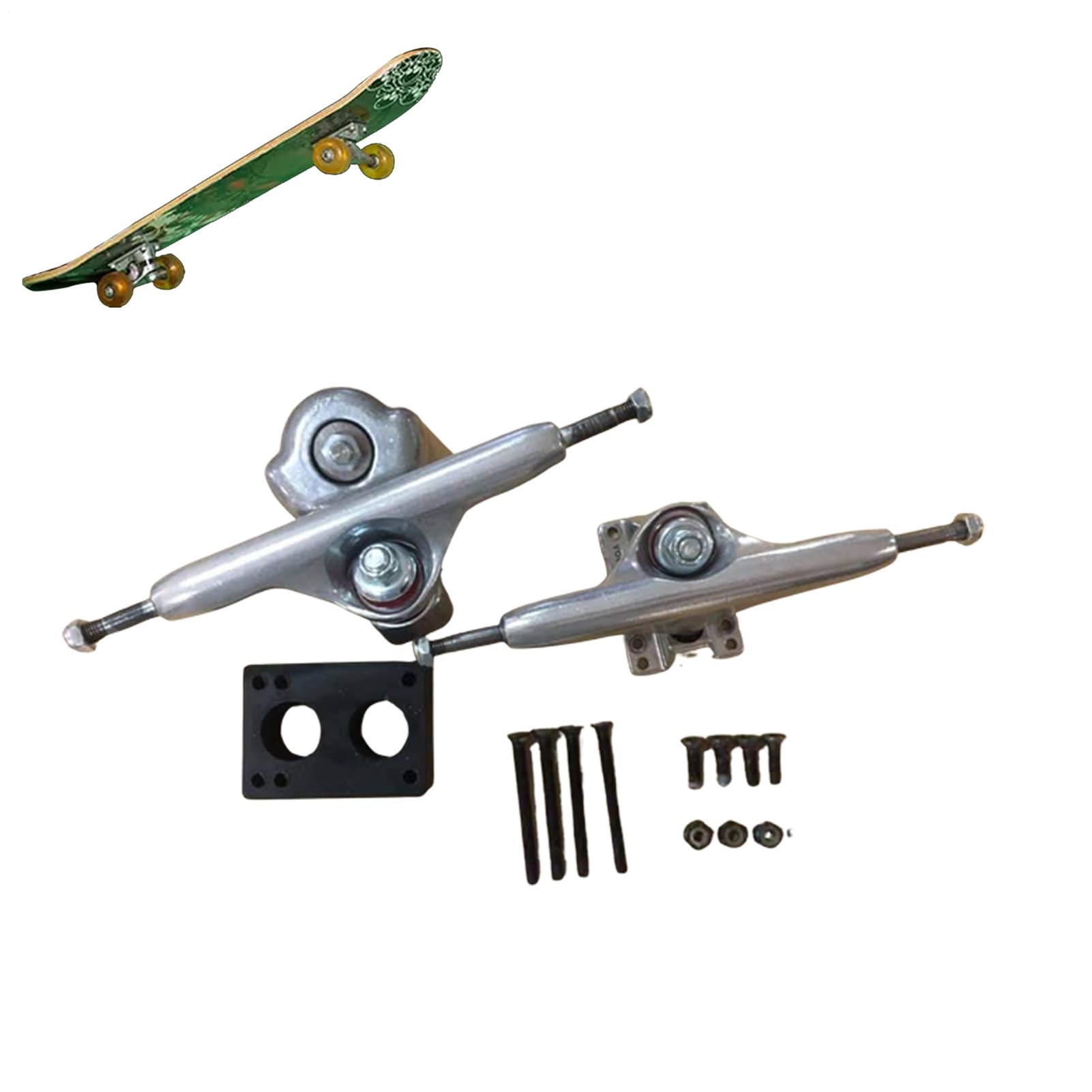 Genérico Ejes Skate – Herramienta para Surfboards, 2 Ejes Skateboard | Longboards, Double Rockers, Tablas de Pescas Pequeñas | 2 Piezas Ejess Skate Resistentes para YOW Merakis