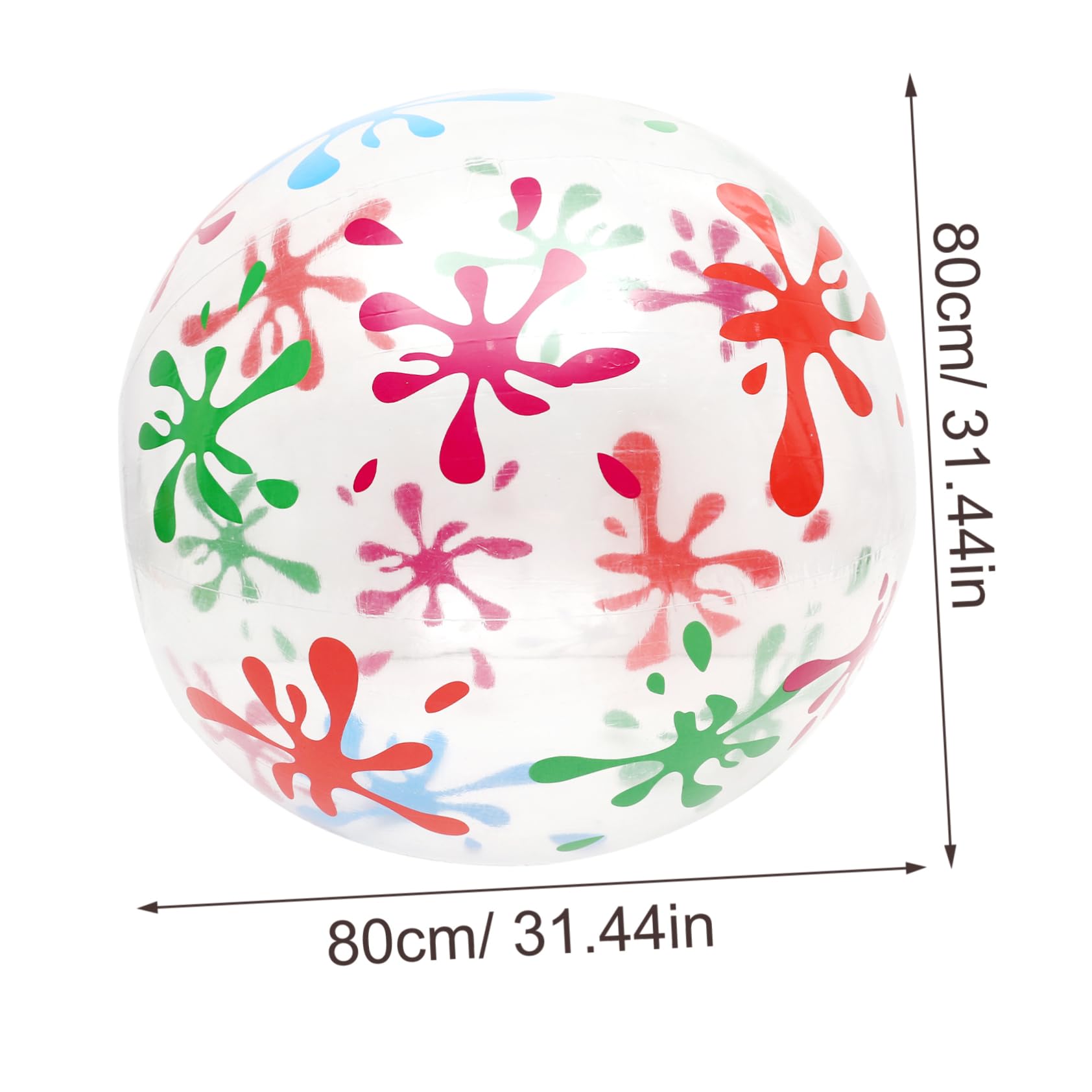 Sosoport 80cm Diameter Inflatable Beach Ball Bouncing Toy Ball for Boys and Girls for