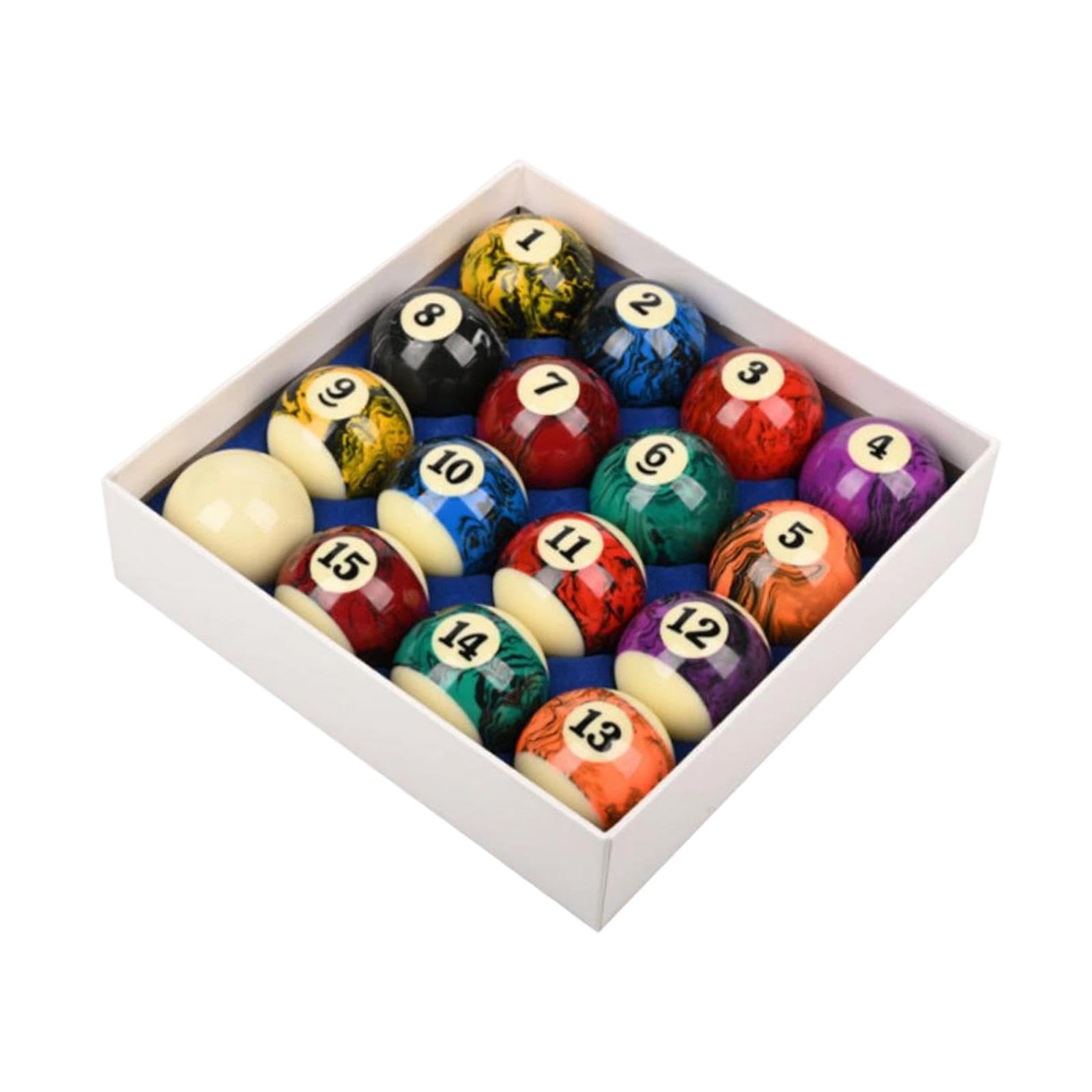Amagogo 16-teiliges Billardkugel-Set (2,25 Zoll) – Professionelles Billardzubehör für, Freizeit, Sport und Turniere