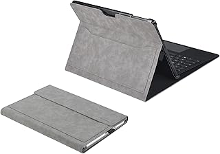 Case Cover for 2022 New Microsoft Surface pro 9/2021 Microsoft Surface pro 8 Tablet,13 Inch PU Leather Shell Compatible with Type Cover and Stylus Holder (Grey)
