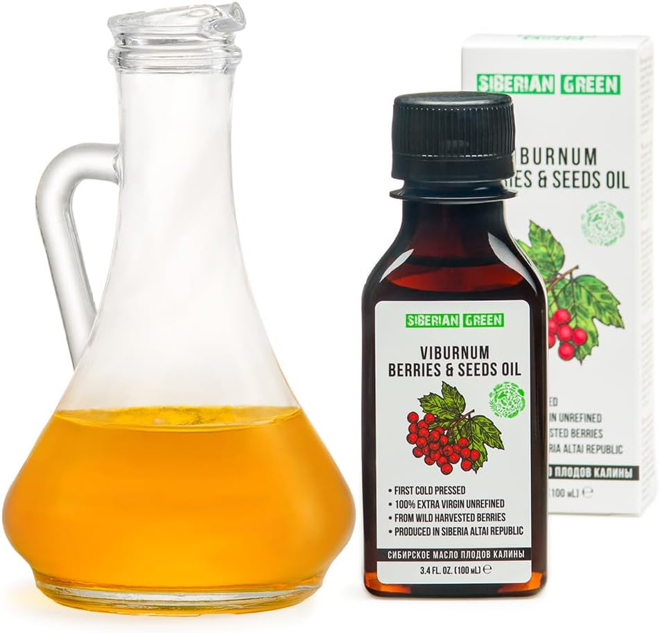 Siberian Viburnum Kalyna Seeds and Berries Oil | 100% Natural Extra Virgin Cold Pressed 100 ml / 3.4 fl oz