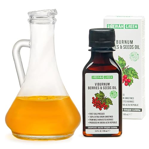Siberian Viburnum Kalyna - Aceite de semillas y bayas | 100% natural extra virgen prensado en frío, 3.4 fl oz / 3.4 fl oz