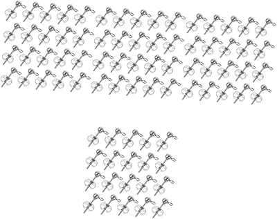 160 Pcs Bead Earrings Earring Posts Round Earring Pierced Earring Backs Bridal Jewelry Bridesmaid Earrings Stainless Steel Earings Handmade DIY Earrings DIY Ear Ring Ear Studs Miss