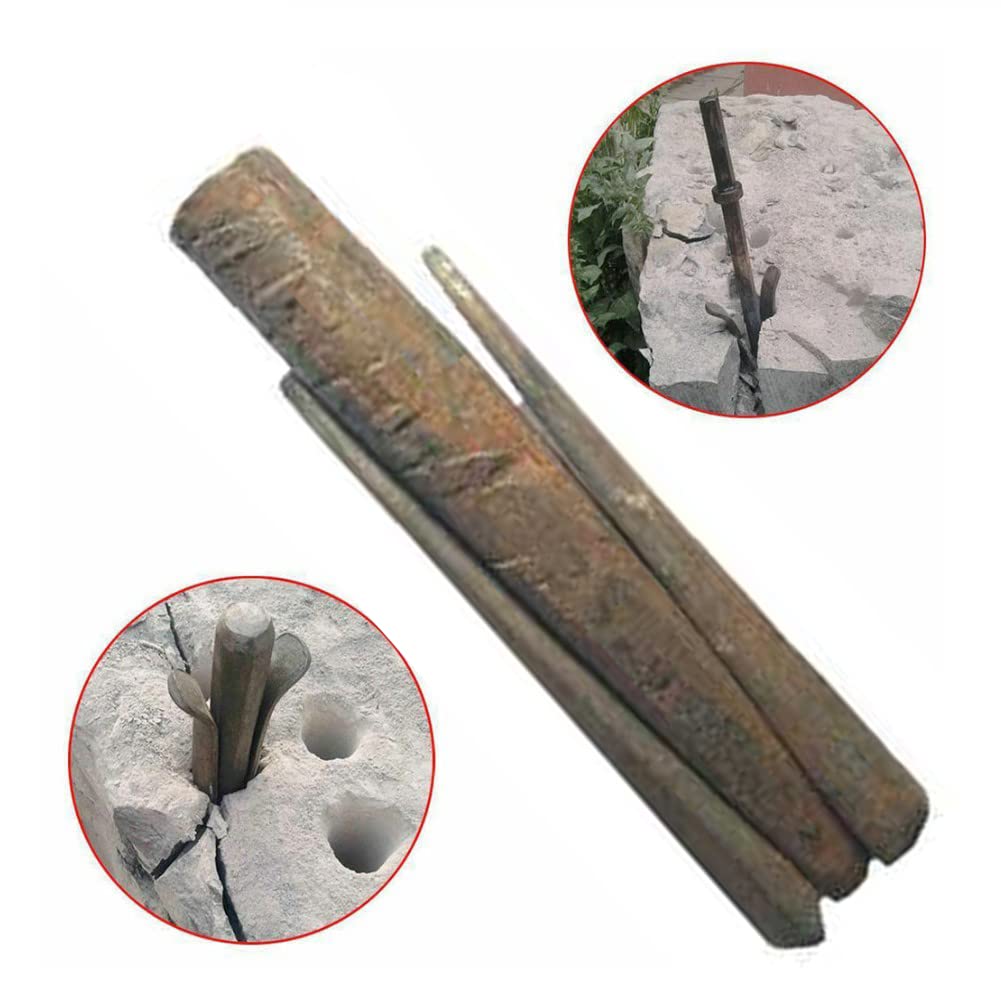 Rock Stone Splitters 30mm Metal Wedges Concrete Rock Splitter for Granite Marble