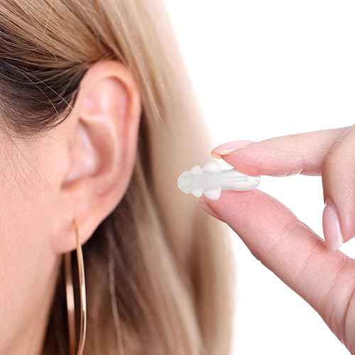 Miniatura 3 de Tapones de silicona para los oídos para dormir, 40 unidades de auriculares con cancelación de ruido, tapones para los oídos con cable, tapones para