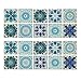 Hwtcjx cenefa adhesiva cocina 15 x 15cm, vinilos baño azulejos, 20 piezas vinilo azulejo baño, Hecho de material de PVC, autoadhesivo, impermeable, fácil de fregar, para cocina, muebles, baño (azul)