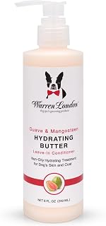 Warren London Hydrating Butter Leave-In Dog Conditioner Guava 8oz - Detangles Matted Fur, Moisturizes Dry Skin & Dandruff, Puppy Safe, Made in USA