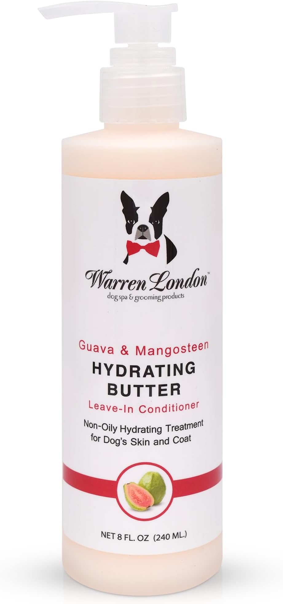 Warren London - Hydrating Butter and Leave-in Conditioner for Dogs Skin and Coat, Guava and Mangosteen - 8 Fl. Oz