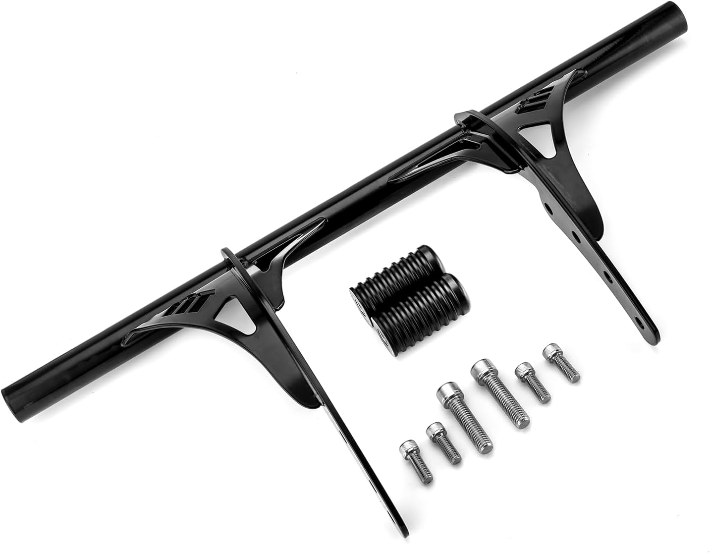 Mofun Front Engine Guard Crash Bar 1.25" Highway Peg Bar Compatible with Harley Softail Street Bob FXBB, Low Rider FXLR FXLRS FXLRST Standrad 2018-2025 Gloss Black