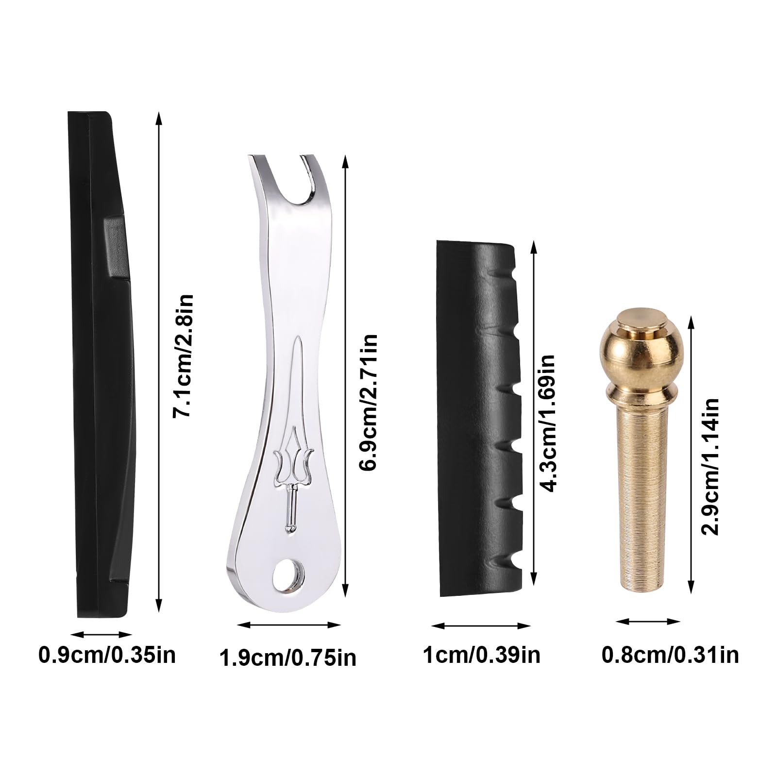 BOXOB 6pcs Acoustic Guitar Bridge Pins - Image 2