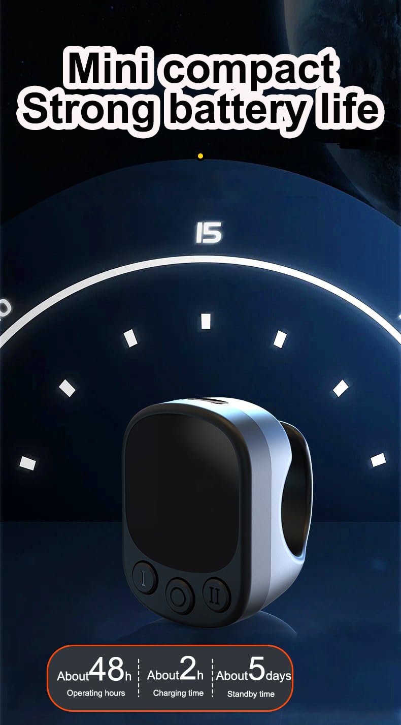 Fingerspitzen Scrolling Ring,2in1 Touchpad Bluetooth5.4 Page Turner & Maus für Tik Tok i-Phone iPad,Tragbare Handheld Bluetooth Maus mit Fernbedienung,Kabellose Finger Scroller Fernauslöser Controller