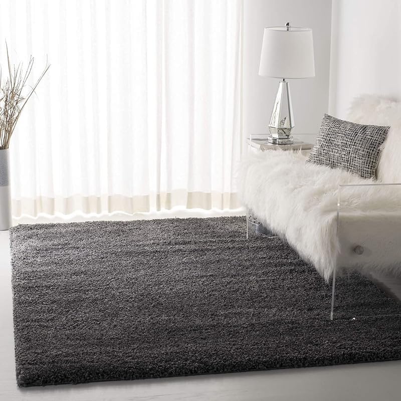 - SAGON Luxury Shaggy Carpet for Home & Bedroom | 2 Inch Pile Height Soft Premium Plush Fluffy Anti-Skid Floor Carpet| 5 x 8 Feet Gray